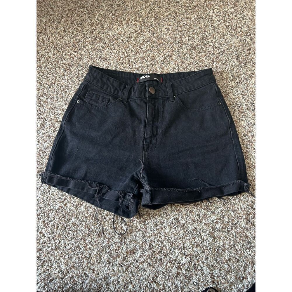 BDG High Rise Black Shorts Size 28 99% Cotton